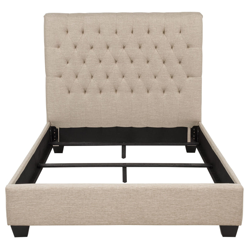 Chloe Upholstered Full Panel Bed Oatmeal - detail 4