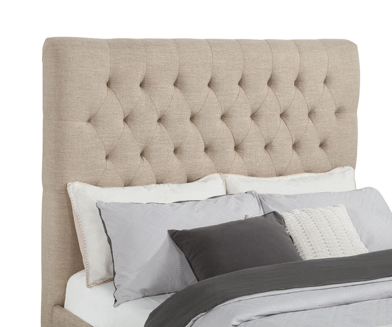 Chloe Upholstered Full Panel Bed Oatmeal - detail 7