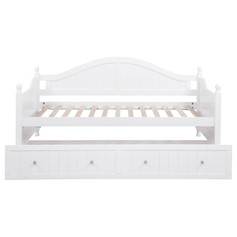 Julie Ann Wood Twin Daybed with Trundle White - detail 6