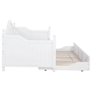 Julie Ann Wood Twin Daybed with Trundle White - detail 8