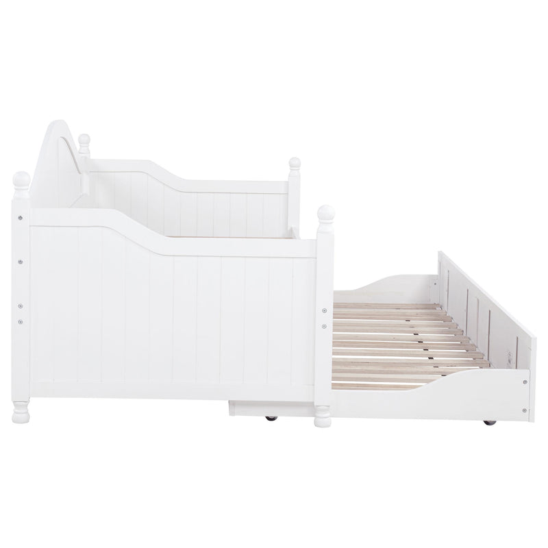 Julie Ann Wood Twin Daybed with Trundle White - detail 8