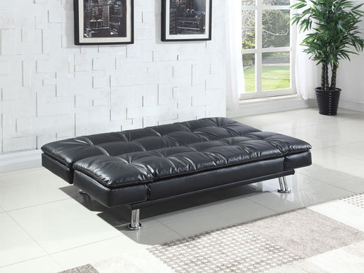 Dilleston Upholstered Tufted Convertible Sofa Bed Black - alternate view