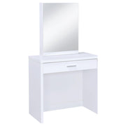 Harvey Vanity Set with Lift-Top Stool White - detail 4