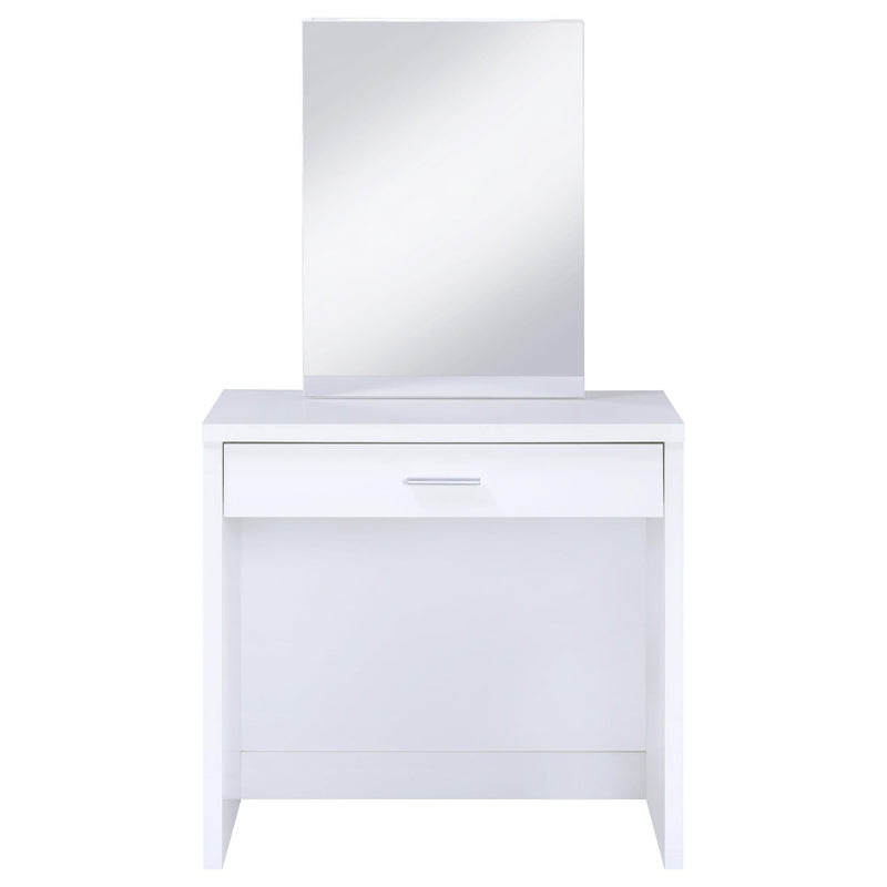 Harvey Vanity Set with Lift-Top Stool White - detail 6