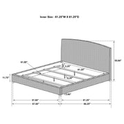 Laughton Banana Leaf Queen Panel Bed Amber - detail 4