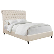 Devon 57-inch Upholstered Eastern King Panel Bed Beige - detail 3