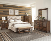 Devon 57-inch Upholstered Eastern King Panel Bed Beige - detail 6