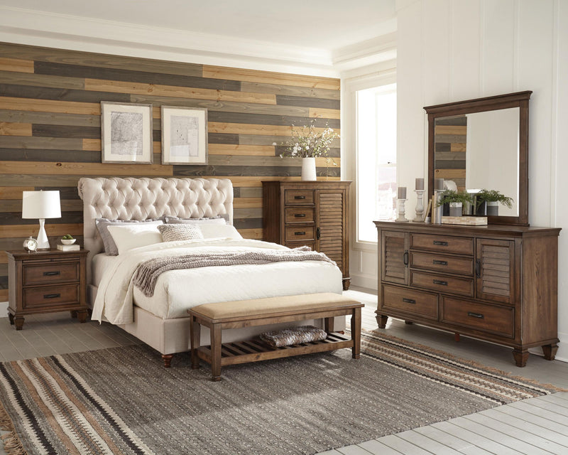 Devon 57-inch Upholstered Eastern King Panel Bed Beige - detail 6
