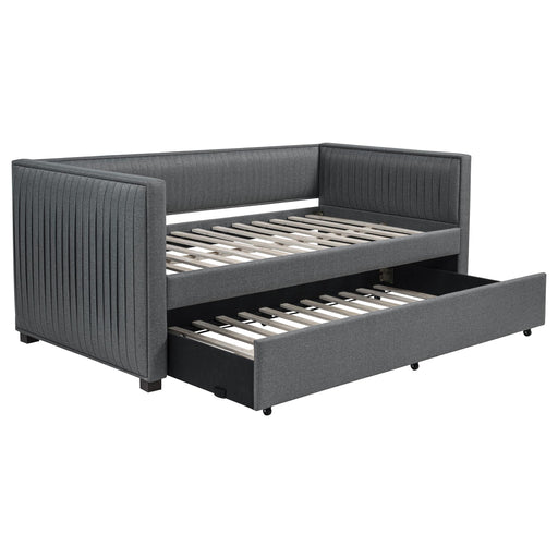 Brodie Upholstered Twin Daybed with Trundle Grey - alternate view
