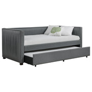 Brodie Upholstered Twin Daybed with Trundle Grey - detail 3