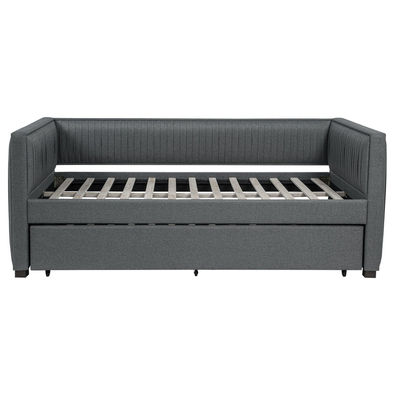 Brodie Upholstered Twin Daybed with Trundle Grey - detail 4