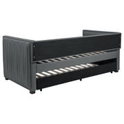 Brodie Upholstered Twin Daybed with Trundle Grey - detail 5