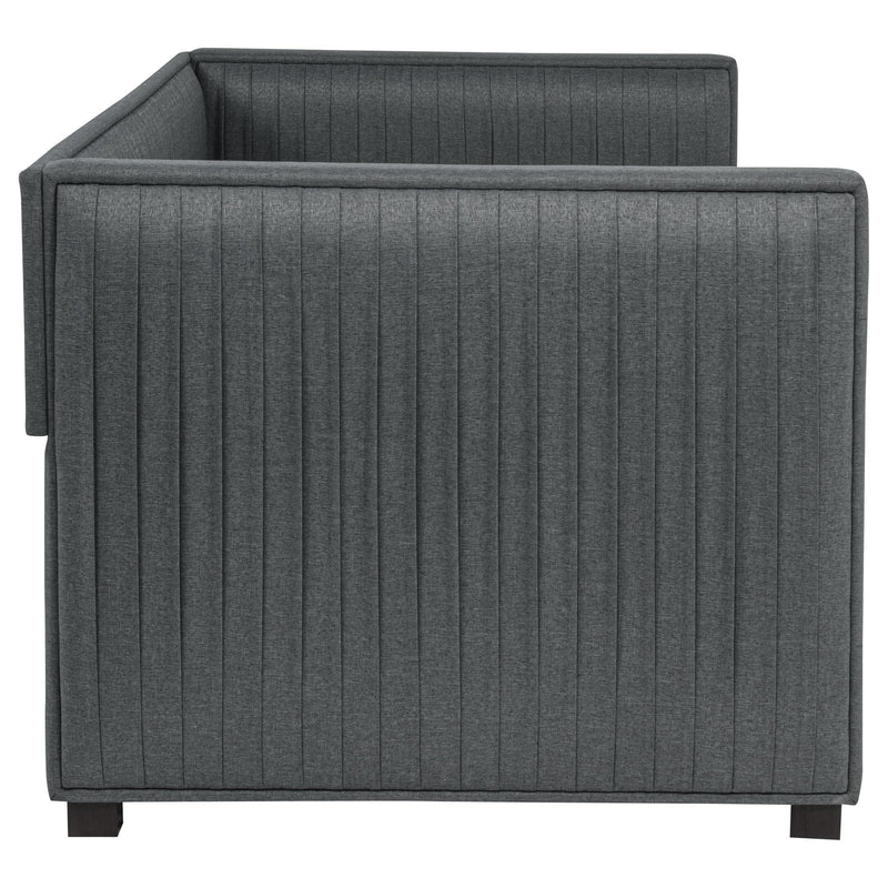 Brodie Upholstered Twin Daybed with Trundle Grey - detail 6