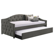 Sadie Upholstered Twin Daybed with Trundle Grey - alternate view
