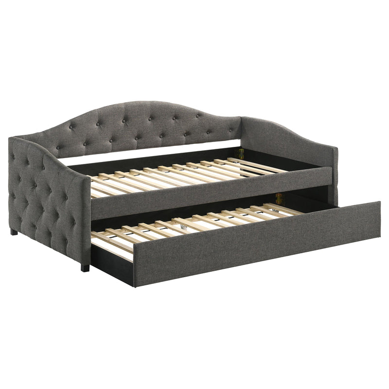Sadie Upholstered Twin Daybed with Trundle Grey - detail 3
