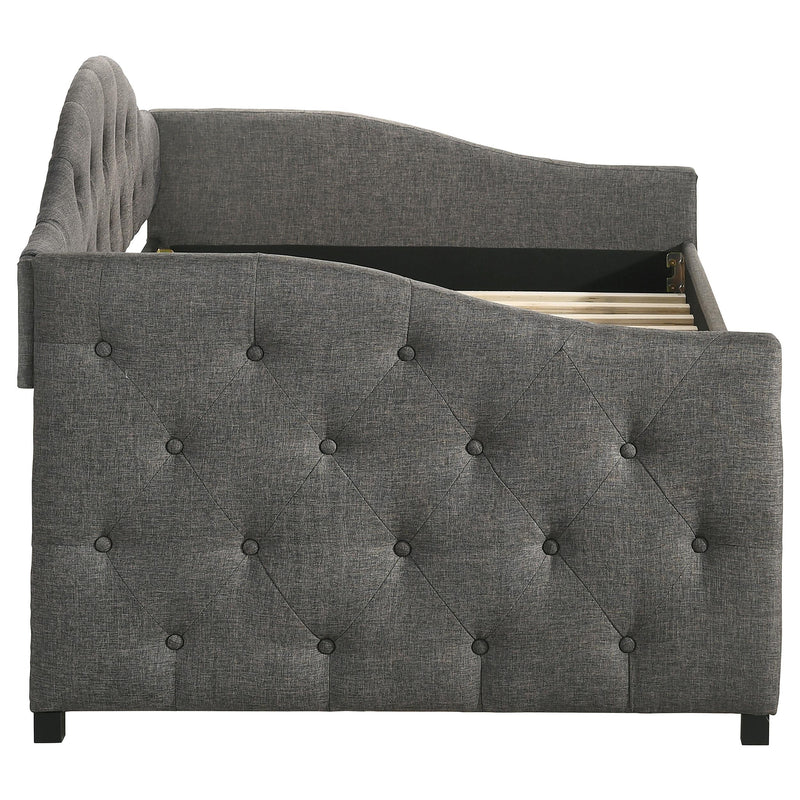Sadie Upholstered Twin Daybed with Trundle Grey - detail 6