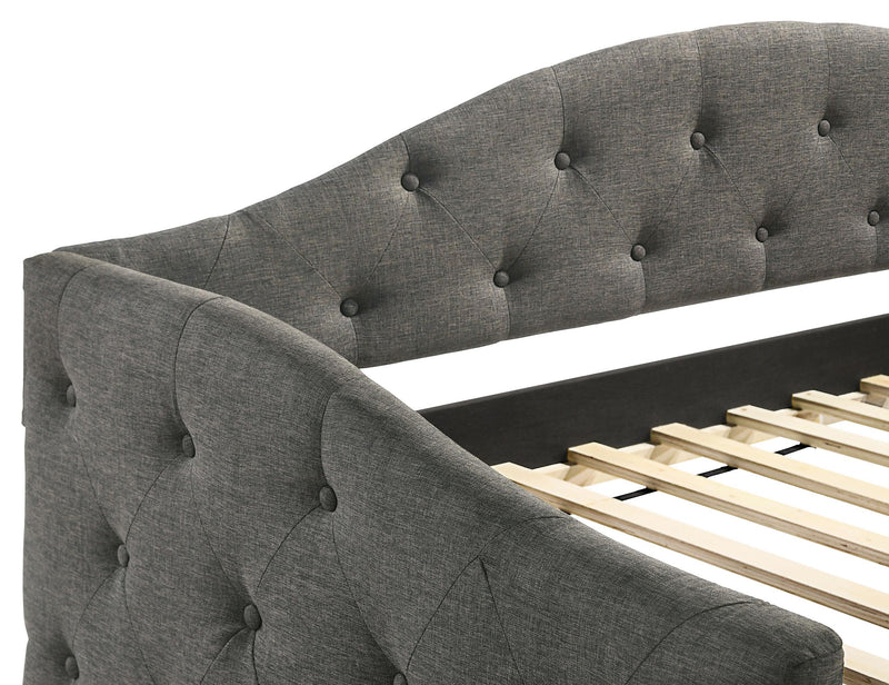 Sadie Upholstered Twin Daybed with Trundle Grey - detail 7
