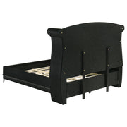 Barzini Upholstered Queen Wingback Bed Black - detail 5