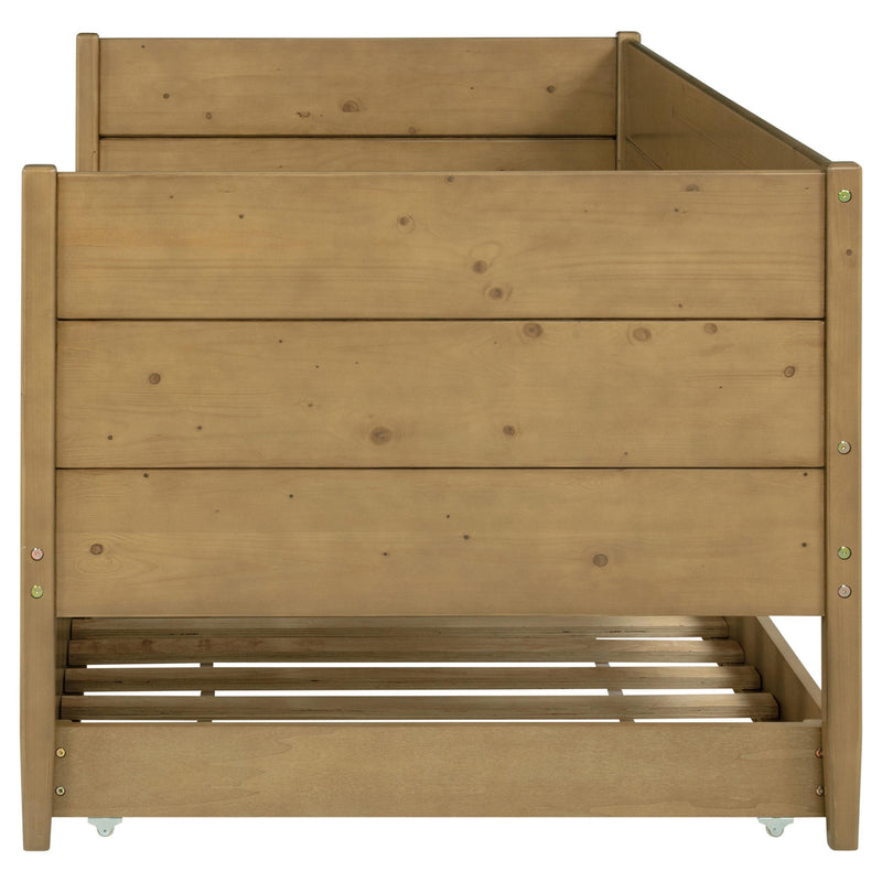 Calinda Wood Twin Daybed With Trundle Natural - detail 7