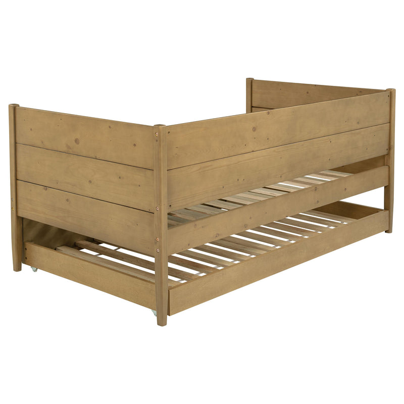 Calinda Wood Twin Daybed With Trundle Natural - detail 8