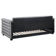 Patricia Boucle Upholstered Twin Day Bed with Trundle Grey - detail 7