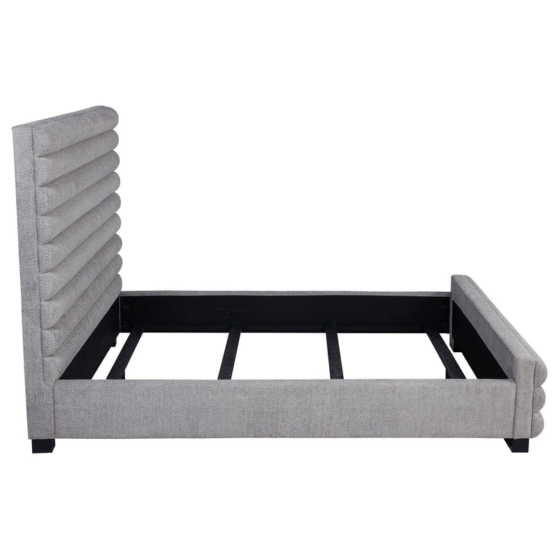 Patricia 58-inch Boucle Upholstered Queen Bed Grey - detail 6