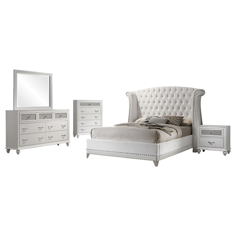 Barzini 5-piece Queen Bedroom Set White - alternate view