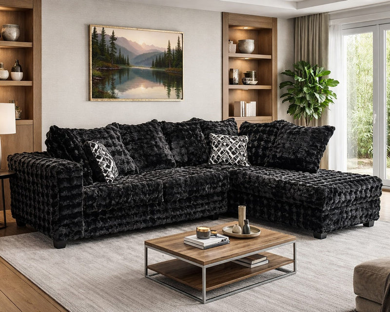 Bubbles Black Sectional