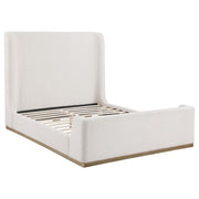 Nala Queen Bouclé Upholstered Platform Bed Cream - alternate view