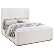 Nala Queen Bouclé Upholstered Platform Bed Cream - detail 3