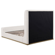 Nala Queen Bouclé Upholstered Platform Bed Cream - detail 4