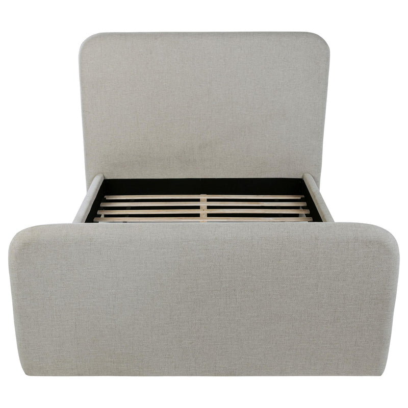 Wren Upholstered Queen Panel Bed Grey - detail 4