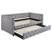 Mockern Upholstered Twin Daybed with Trundle Grey - alternate view