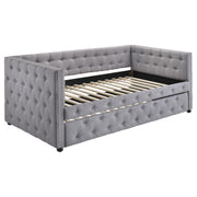Mockern Upholstered Twin Daybed with Trundle Grey - detail 4
