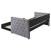 Mockern Upholstered Twin Daybed with Trundle Grey - detail 5