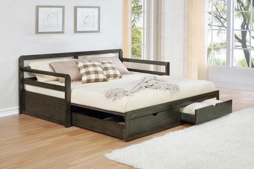 Sorrento 2-drawer Twin XL Daybed with Extension Trundle Grey - alternate view