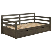 Sorrento 2-drawer Twin XL Daybed with Extension Trundle Grey - detail 3