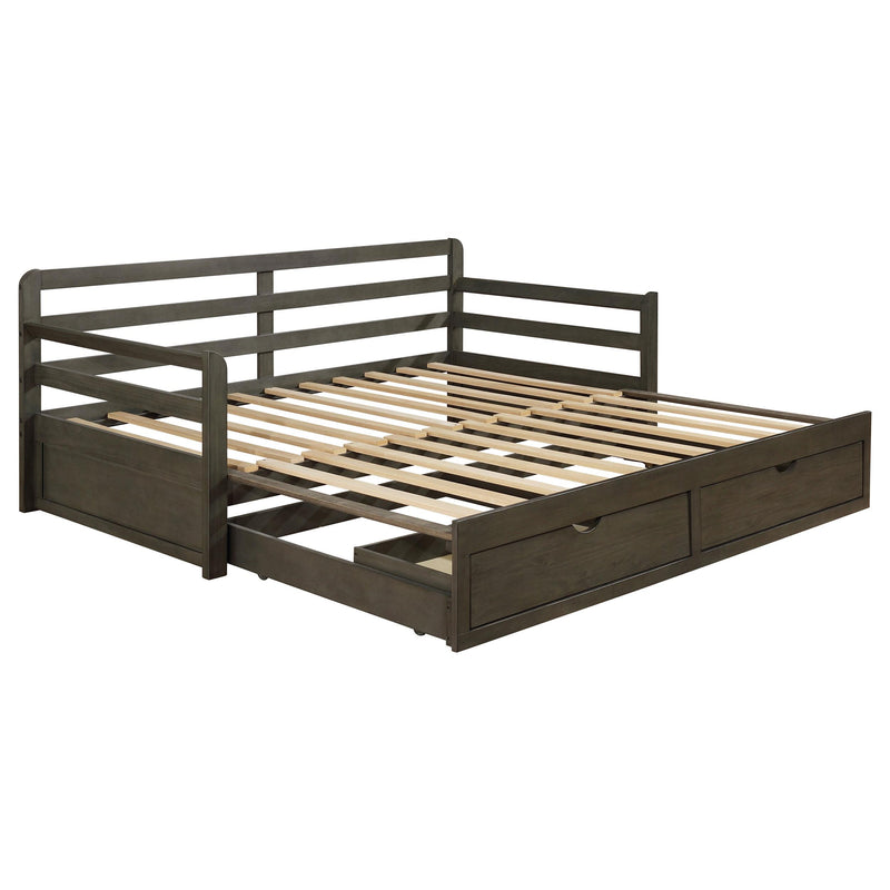 Sorrento 2-drawer Twin XL Daybed with Extension Trundle Grey - detail 4