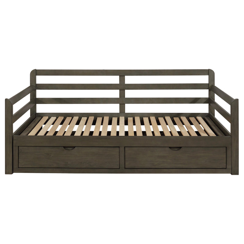Sorrento 2-drawer Twin XL Daybed with Extension Trundle Grey - detail 5