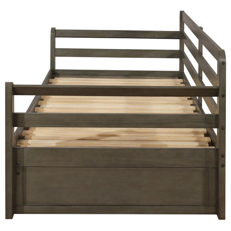 Sorrento 2-drawer Twin XL Daybed with Extension Trundle Grey - detail 7