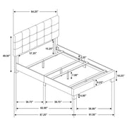 Mapes Upholstered Queen Panel Bed Charcoal - detail 5