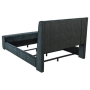 Preston Upholstered Queen Audio Flame Visualizer Bed Dark Blue - detail 5