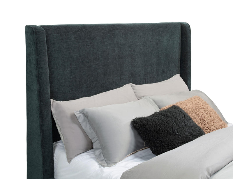 Preston Upholstered Queen Audio Flame Visualizer Bed Dark Blue - detail 7