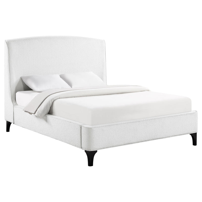 Mosby Upholstered Queen Wingback Bed Snow - detail 3