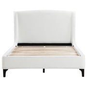 Mosby Upholstered Queen Wingback Bed Snow - detail 4