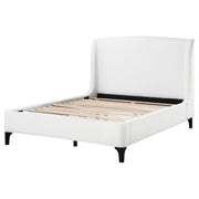 Mosby Upholstered Queen Wingback Bed Snow - detail 5