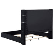 Tisdall Upholstered Queen Flame Visualizer Bed Black - detail 4