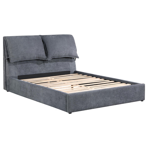 Laurel Upholstered Eastern King Panel Bed Dark Grey - alternate view