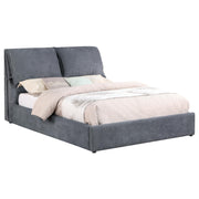 Laurel Upholstered Eastern King Panel Bed Dark Grey - detail 3