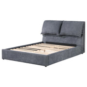 Laurel Upholstered Eastern King Panel Bed Dark Grey - detail 4